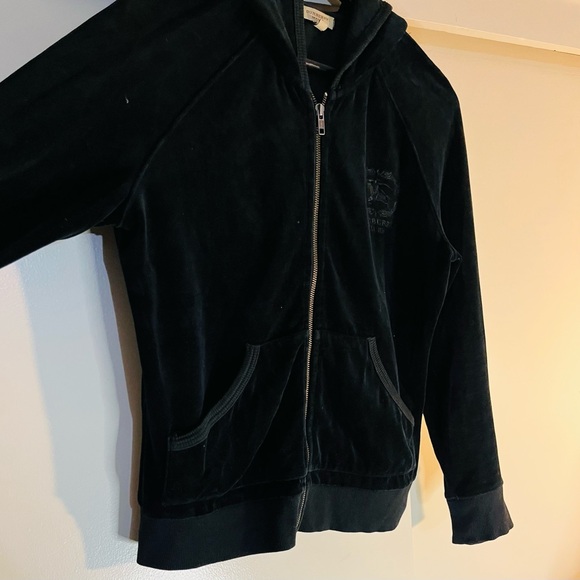 Burberry London Women’s Classic Black Hoodie Activewear Sweater Size L - Picture 5 of 9